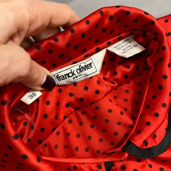 Franck Olivier Red Polka Dot Blouse - Picture 13 of 16
